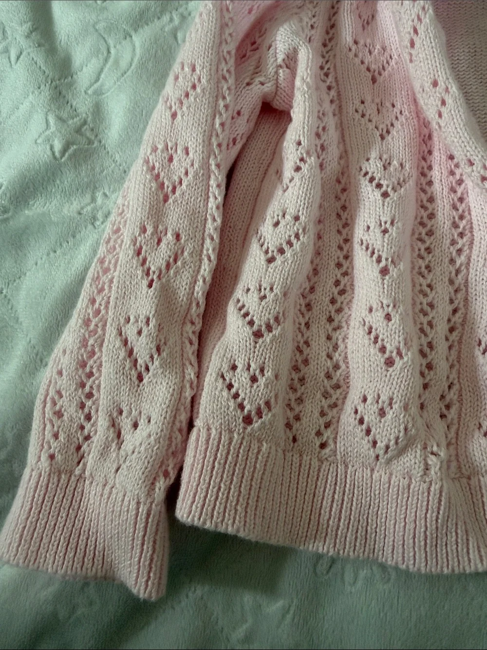 Pink Knit Cardigan Jacket baby girl 6-9 months